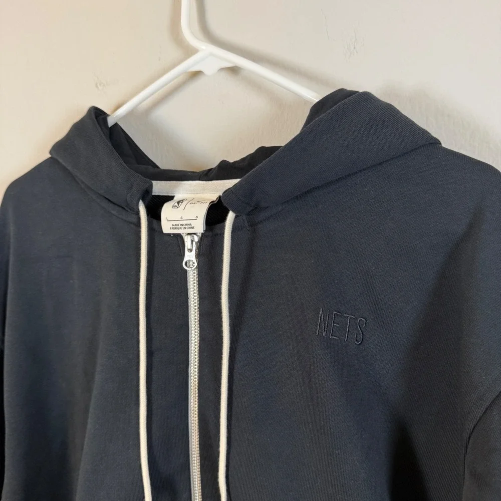 Nike NBA Brooklyn Nets Dri Fit Standard‎ Issue Full Zip Hoodie Mens Size L